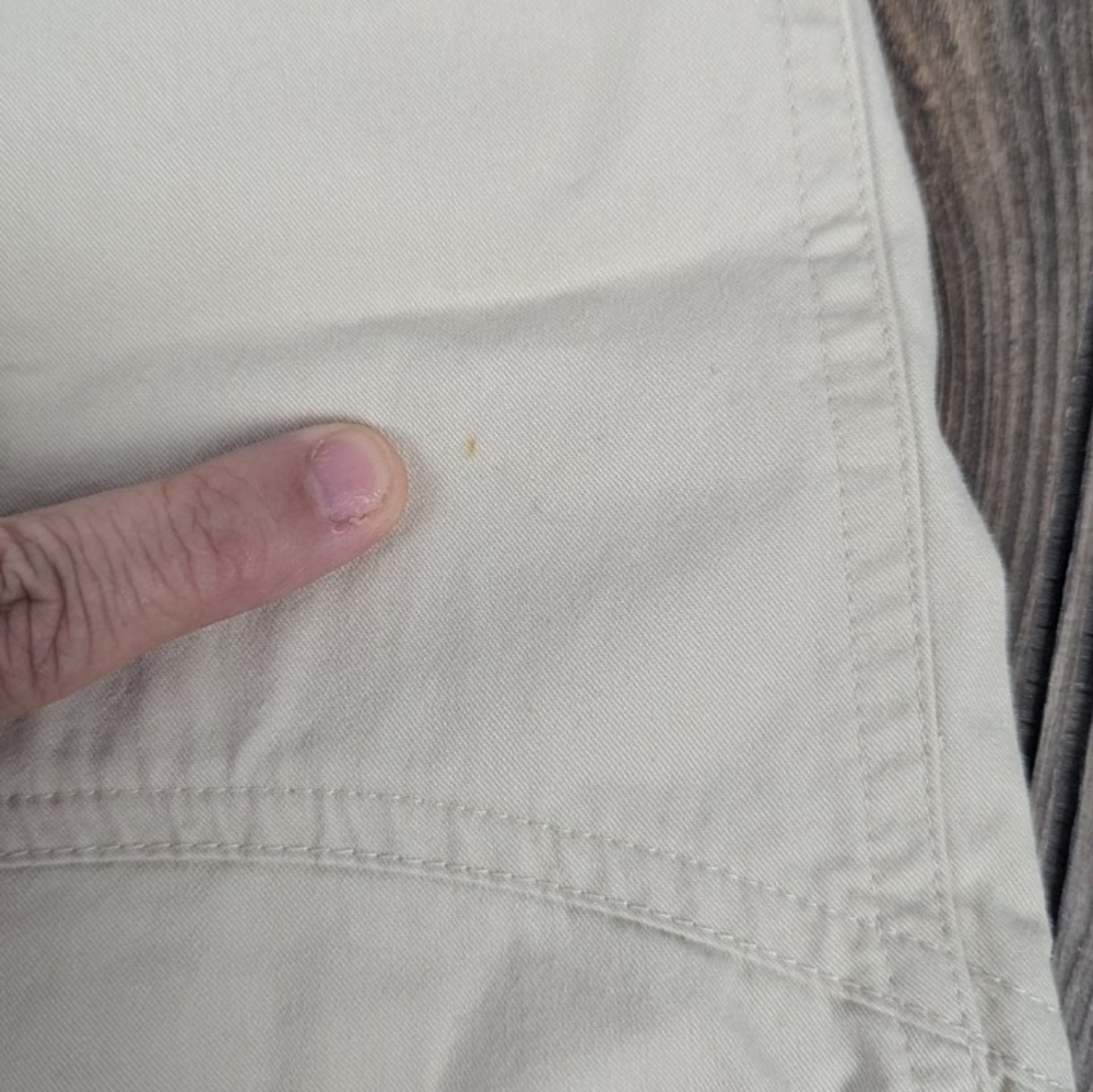 Ojai Size 4 Cream Off White Vintage Capris With Unique Knees And Elastic Hems - Picture 12 of 16